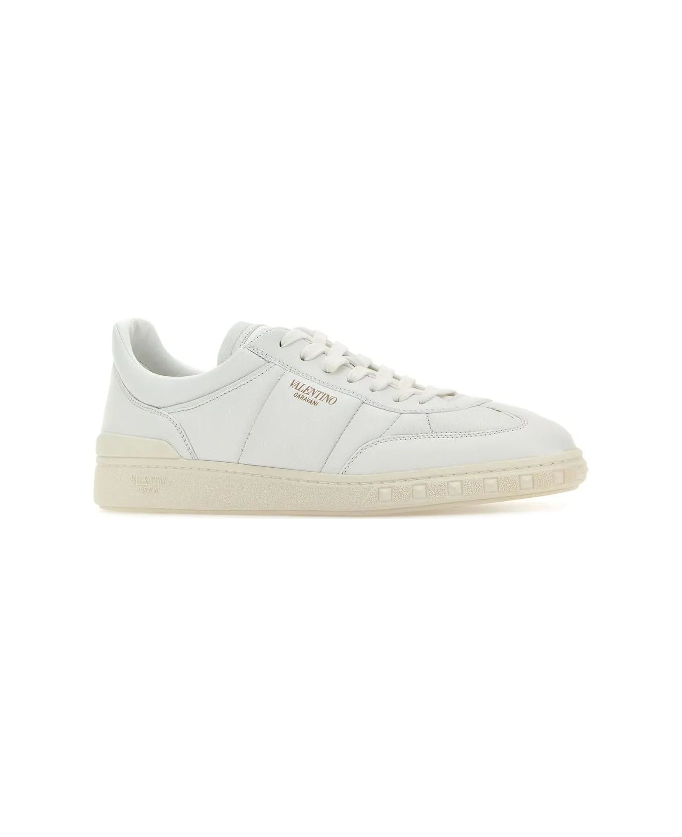 White Leather Upvillage Sneakers - 2