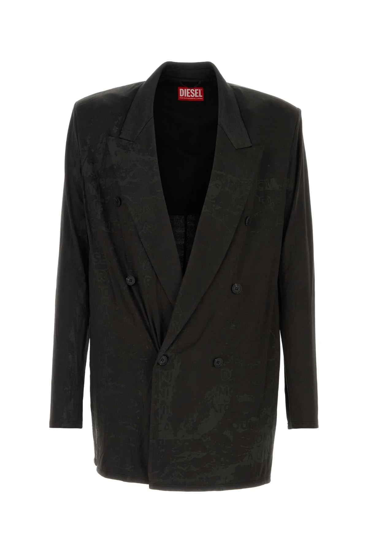 Diesel Stretch Acetate Blazer — Black - 1