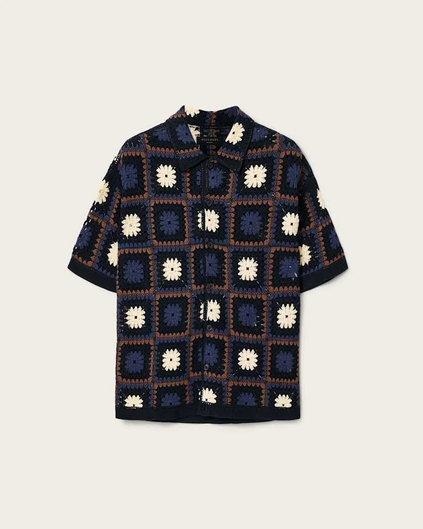 MANDON SHORT SLEEVE CROCHET SHIRT - 1