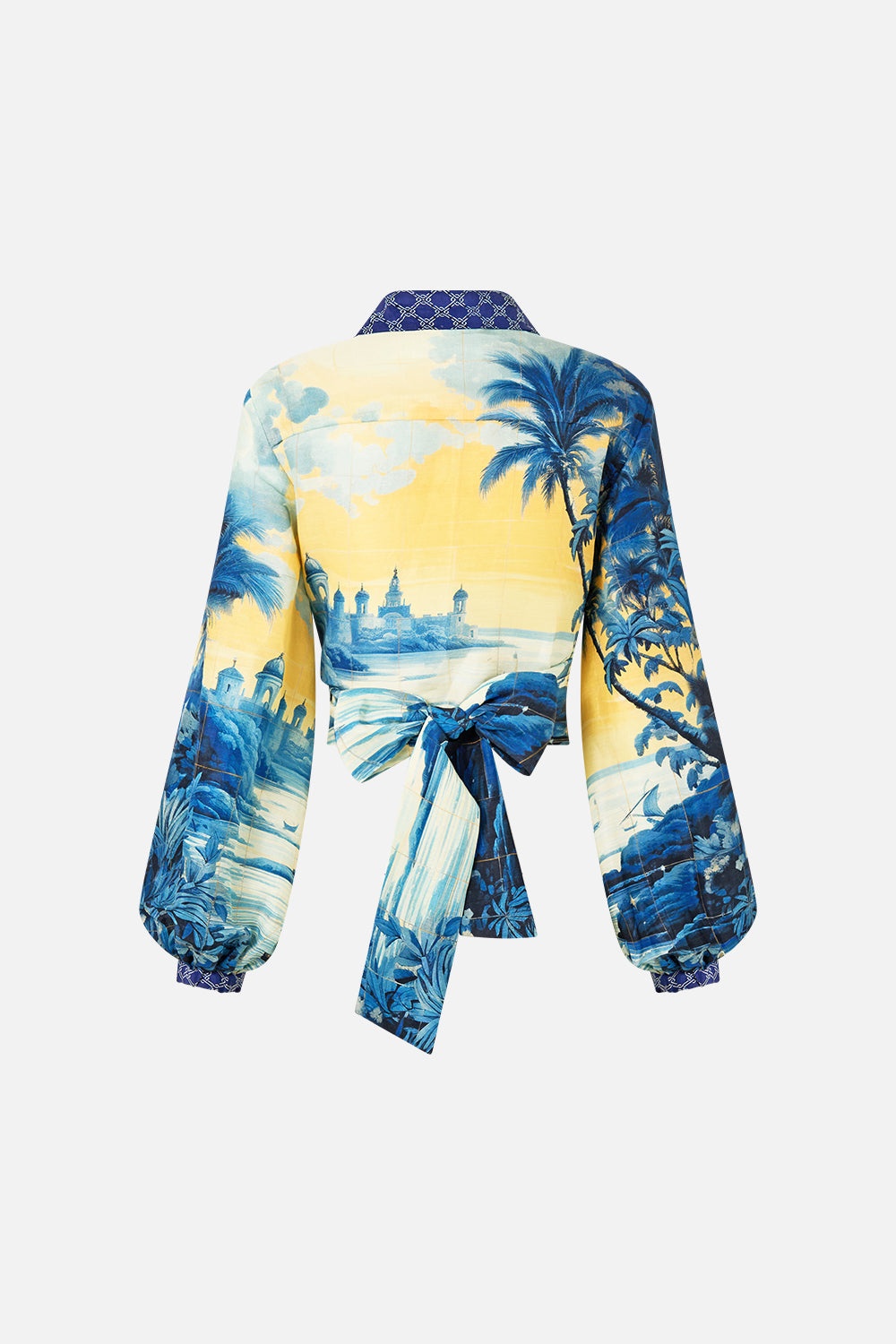 CROPPED WRAP SHIRT - 7