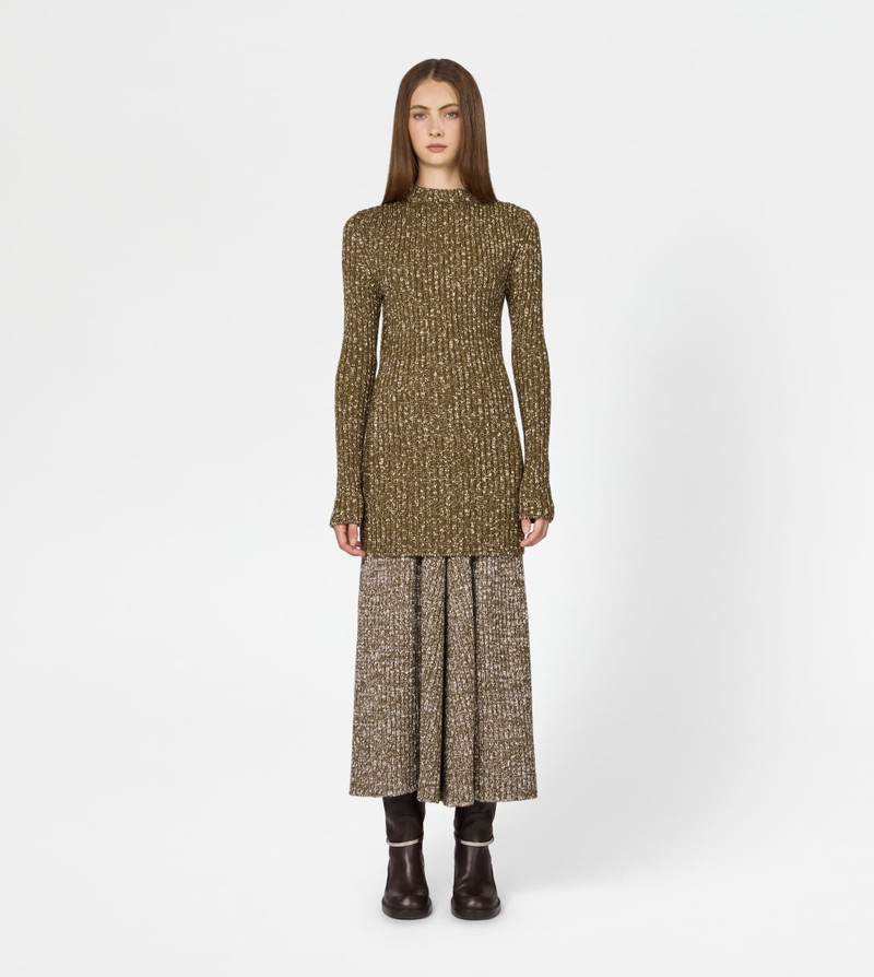 Tod's PULLOVER IN MOULINÉ KNIT - GREEN outlook