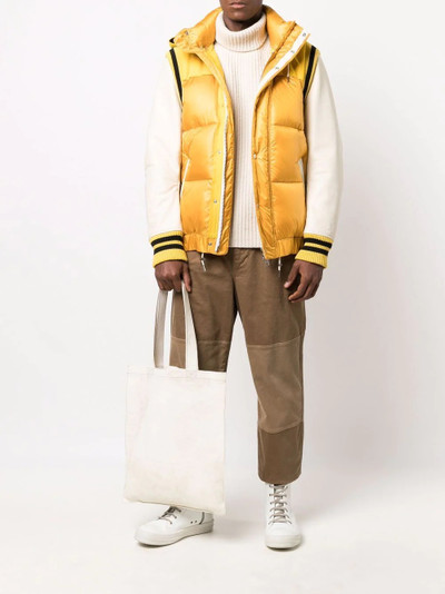 sacai contrast-sleeve padded jacket outlook