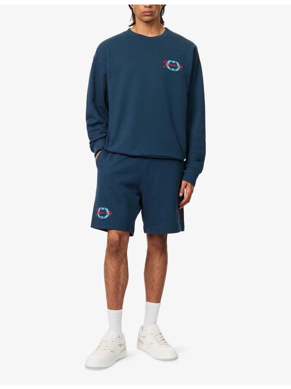 Script-Embroidery Boxy-Fit Cotton-Jersey Sweatshirt - 2