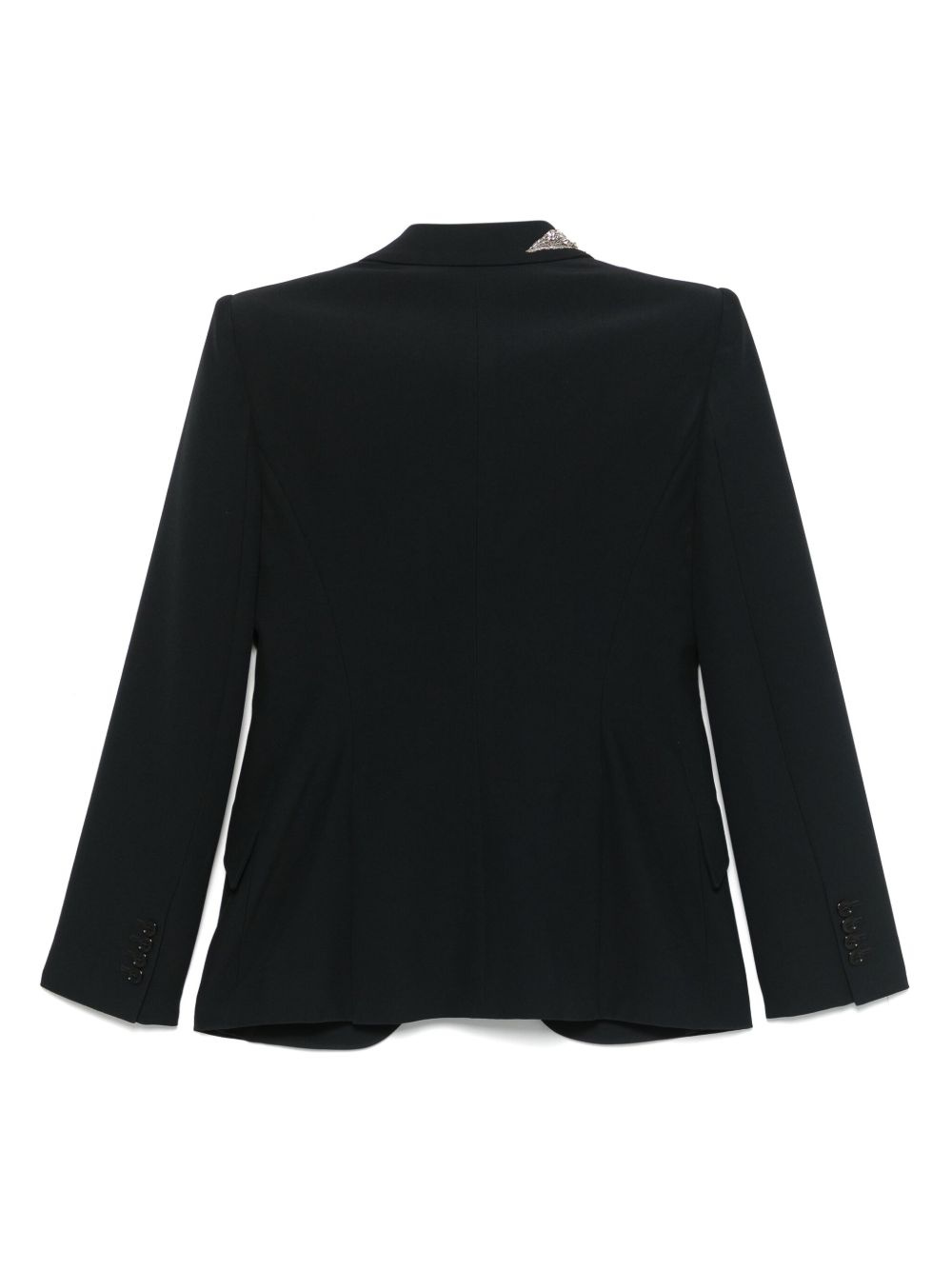 embellished padded-shoulders blazer - 2