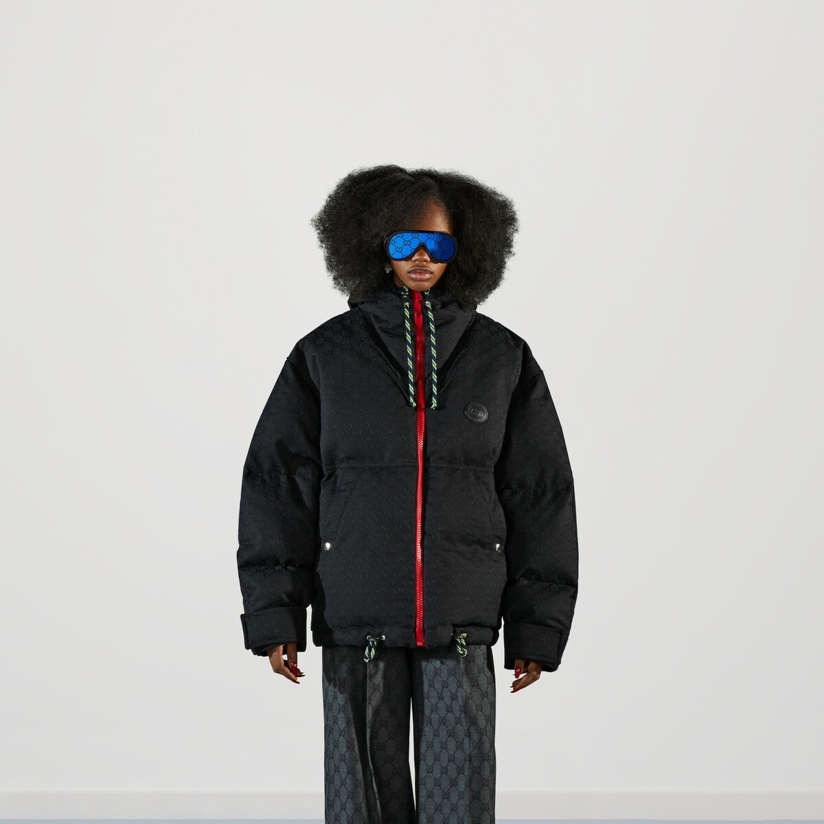 GG cotton canvas puffer jacket - 5