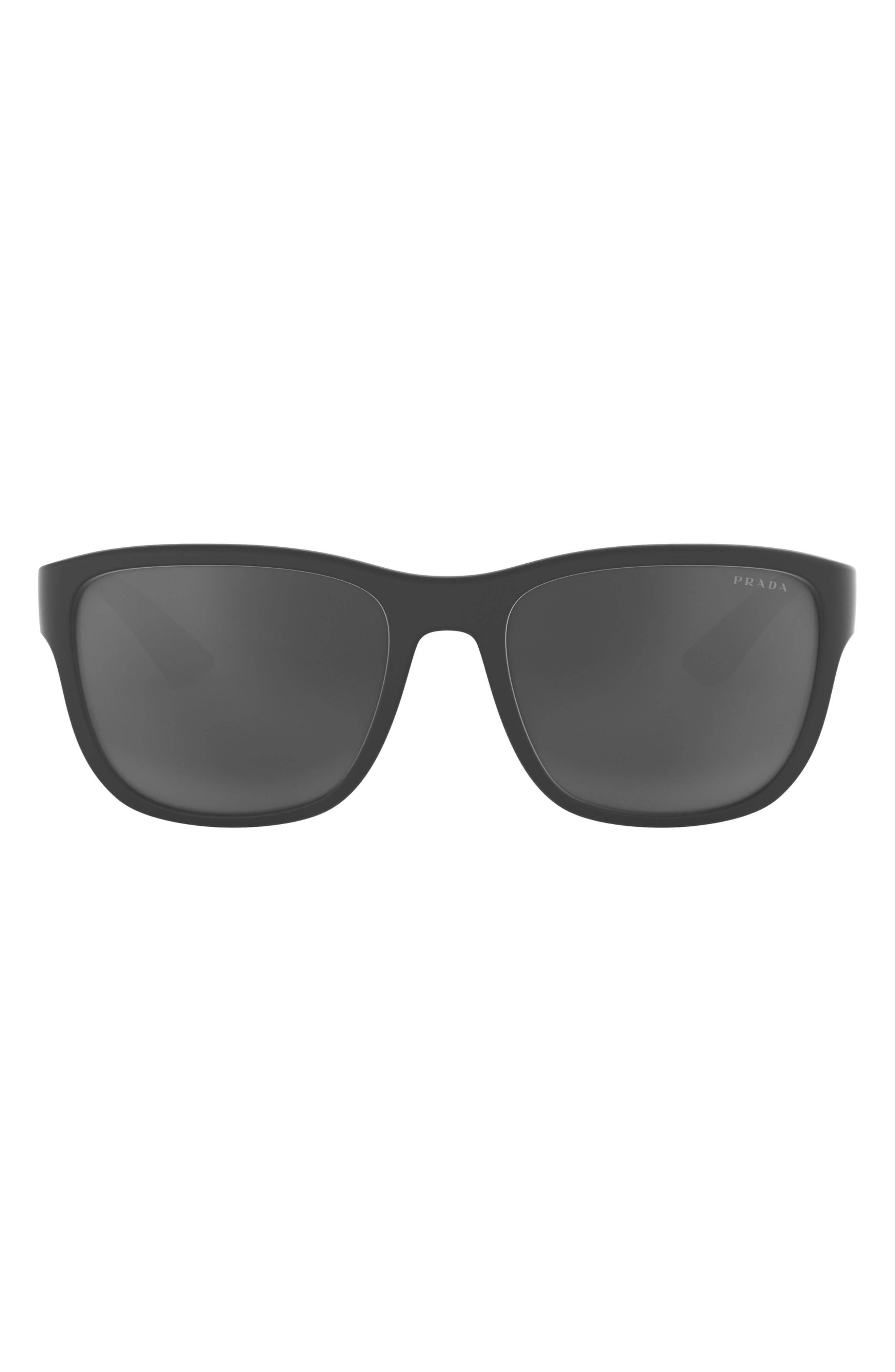 59mm Mirrored Square Sunglasses - 1