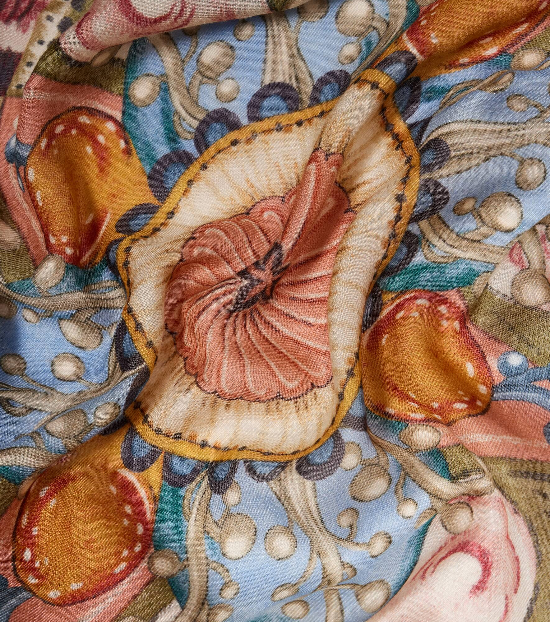Printed silk scarf - 4