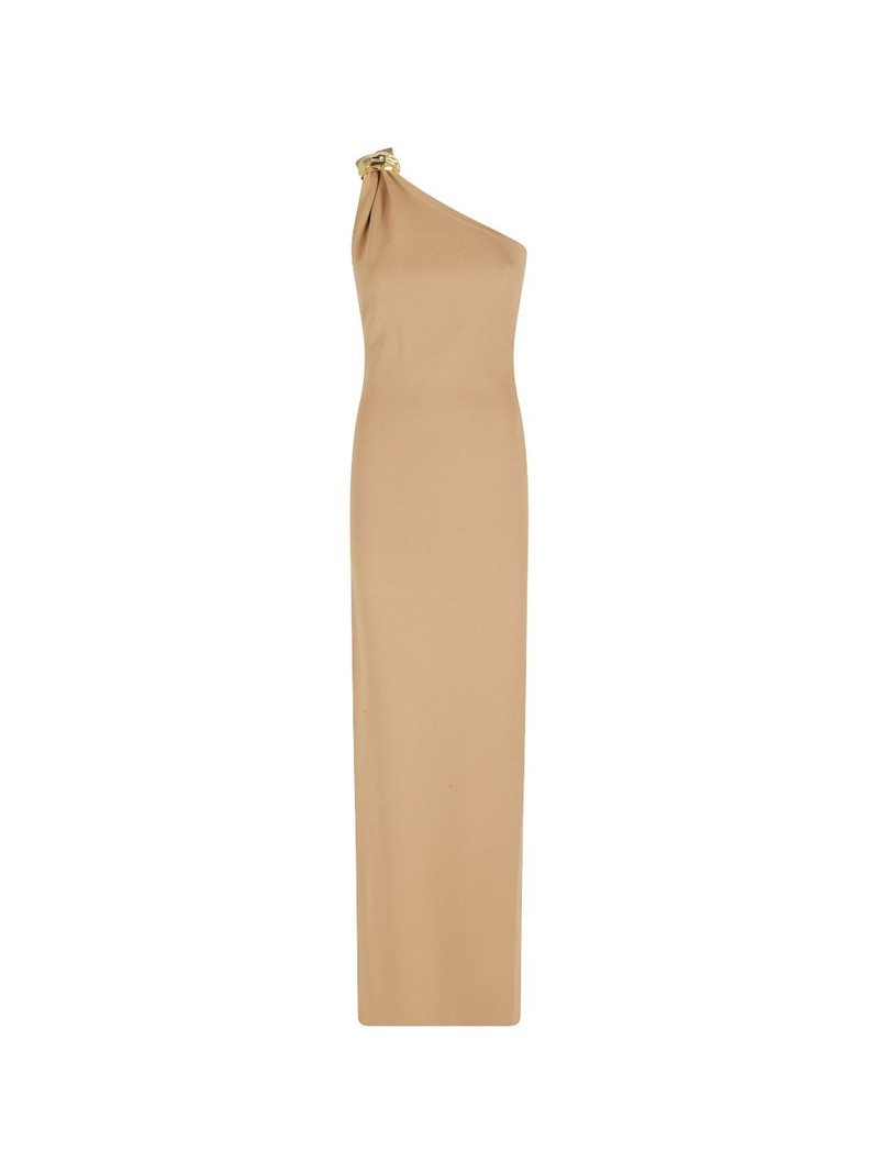 Milano one-shoulder hardware-detail dress 1