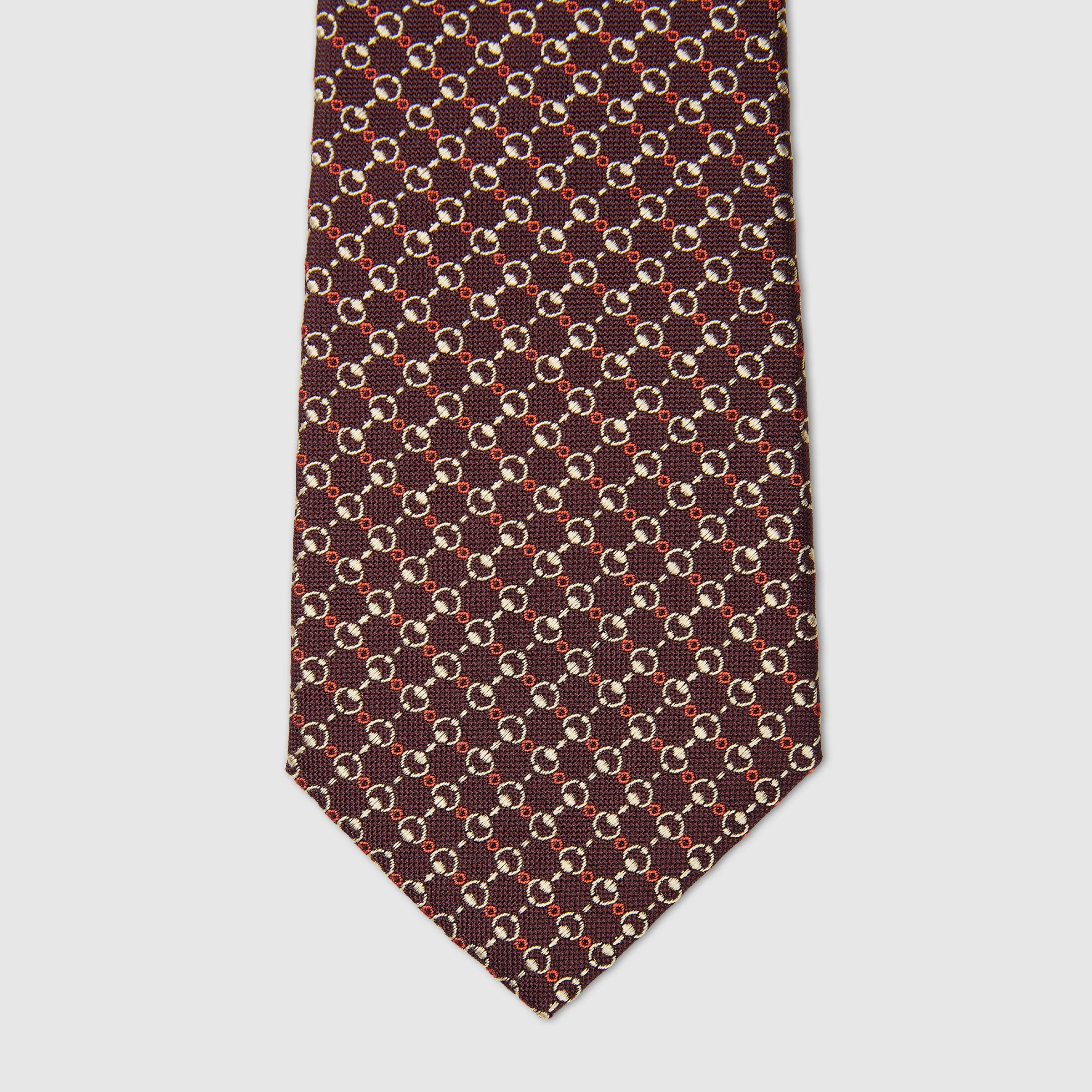 Horsebit silk jacquard tie - 4