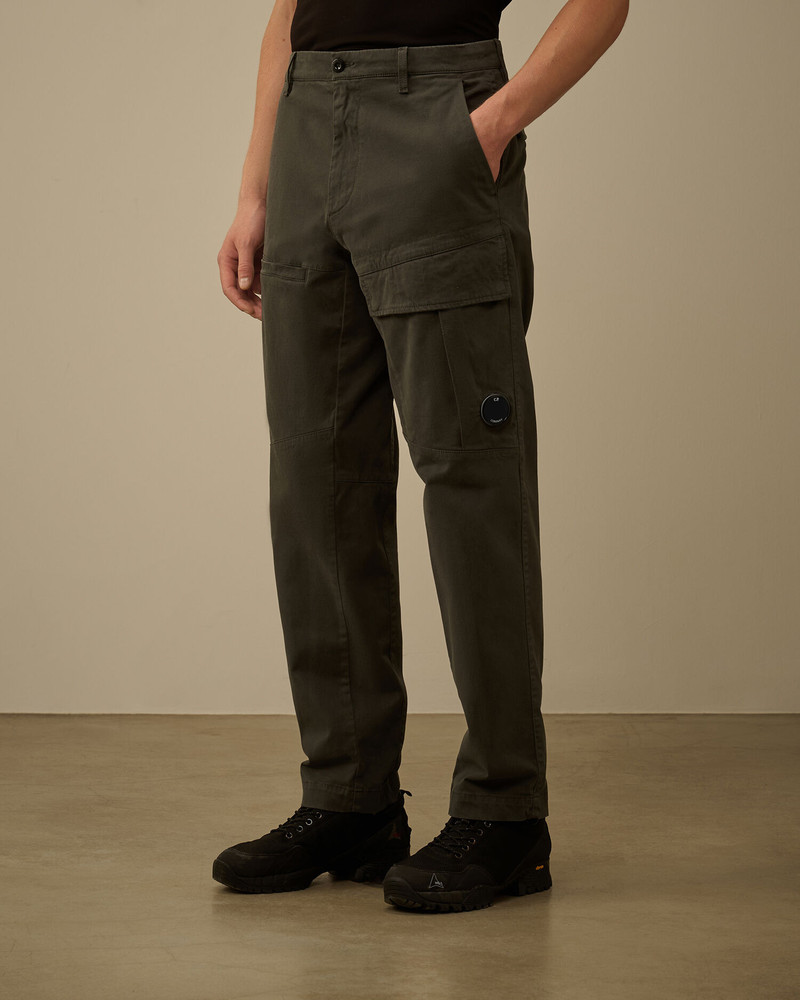 Stretch Sateen Loose Cargo Pants 3