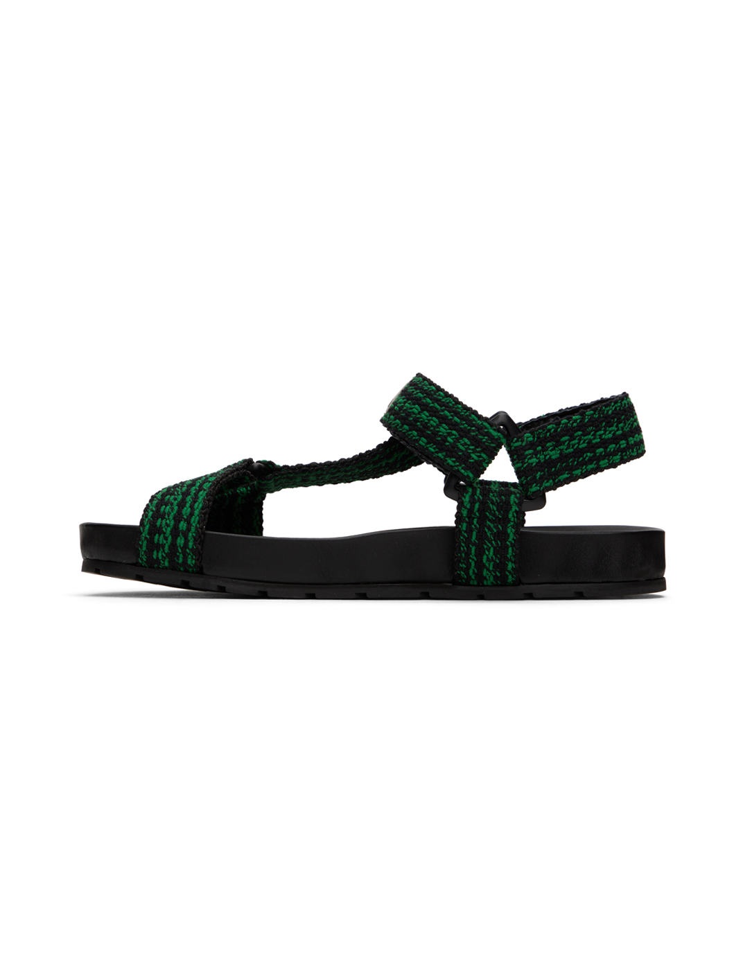 Black & Green Trip Sandals - 3