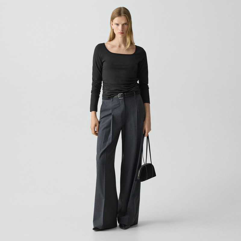 Theory Square Neck Tee in Certified Organic Cotton outlook