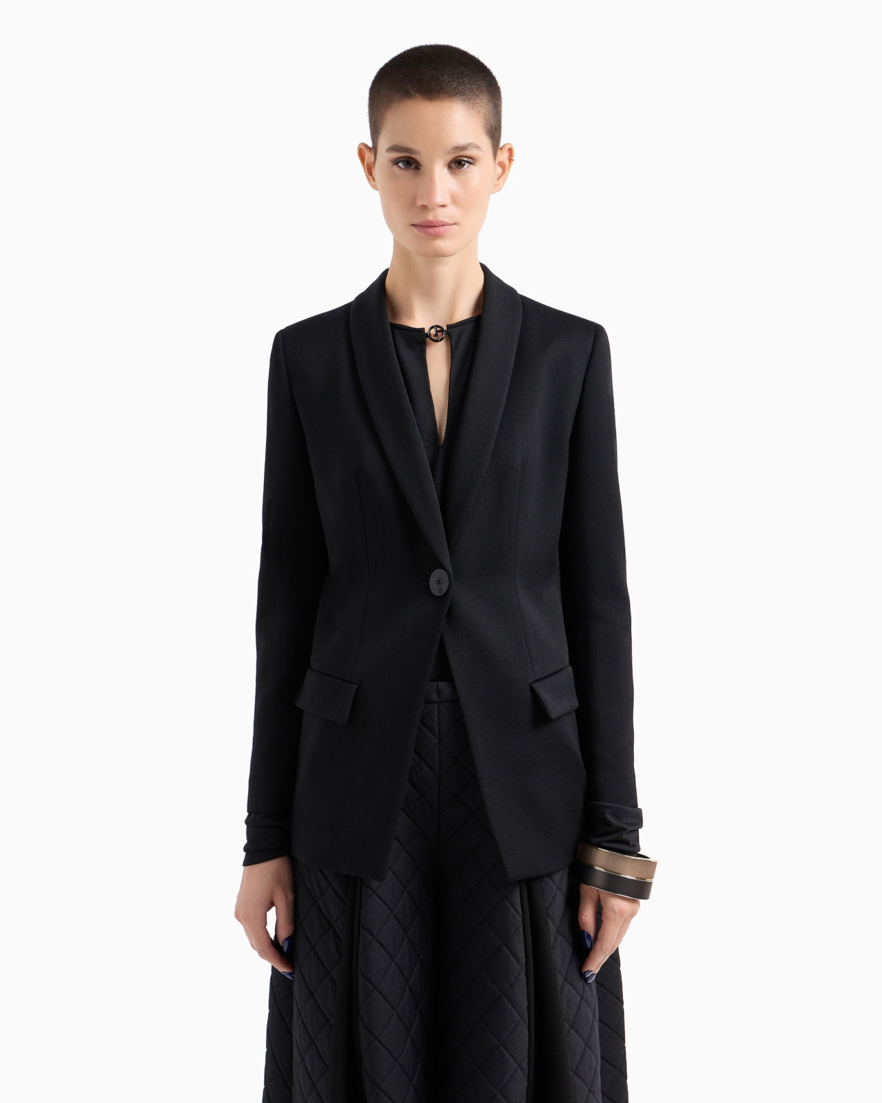 Single-breasted, virgin-wool jacket - 4
