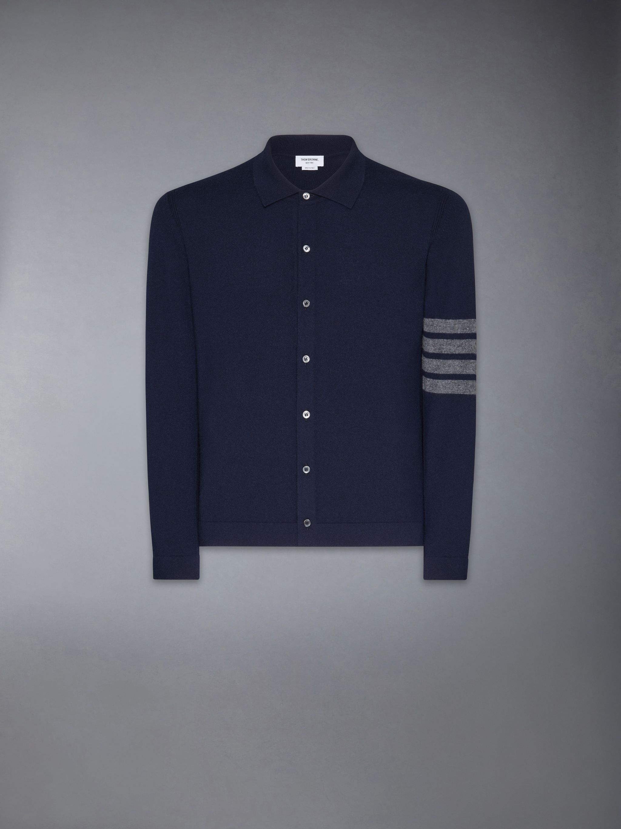 Cashmere Jersey Stitch 4-Bar Shirt - 5