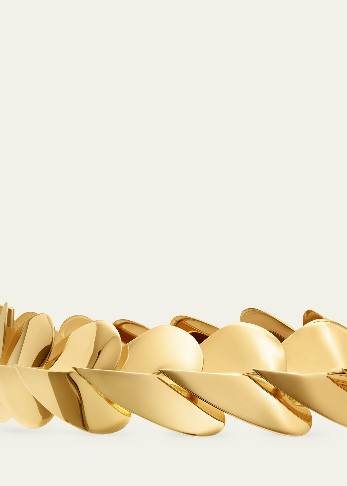 Goldtone Layered Leaf Necklace - 2