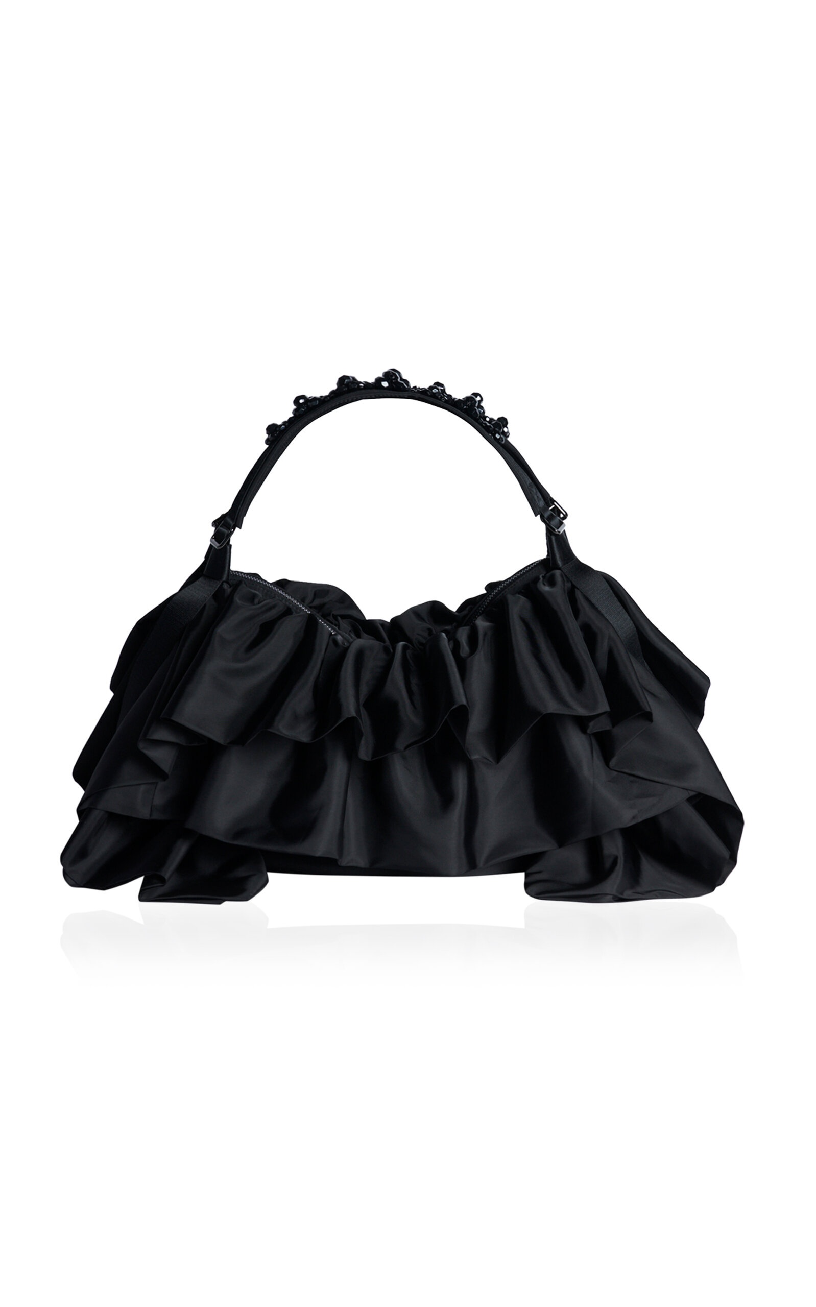 Simone Rocha Classic Frill Nylon Tote Bag black | REVERSIBLE