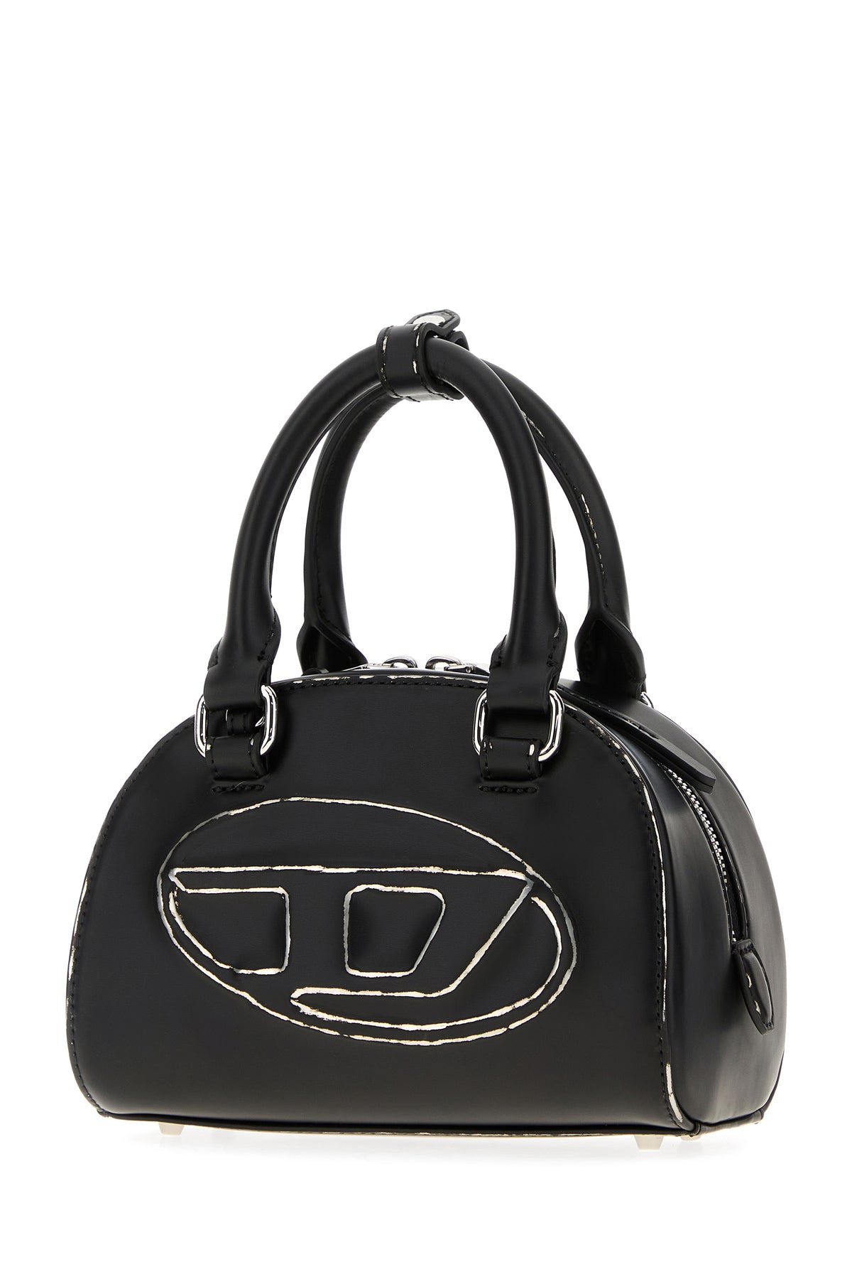 Black leather 1DR Dome handbag - 2