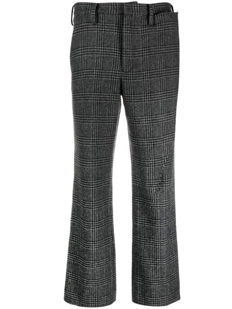 houndstooth straight-leg trousers 1