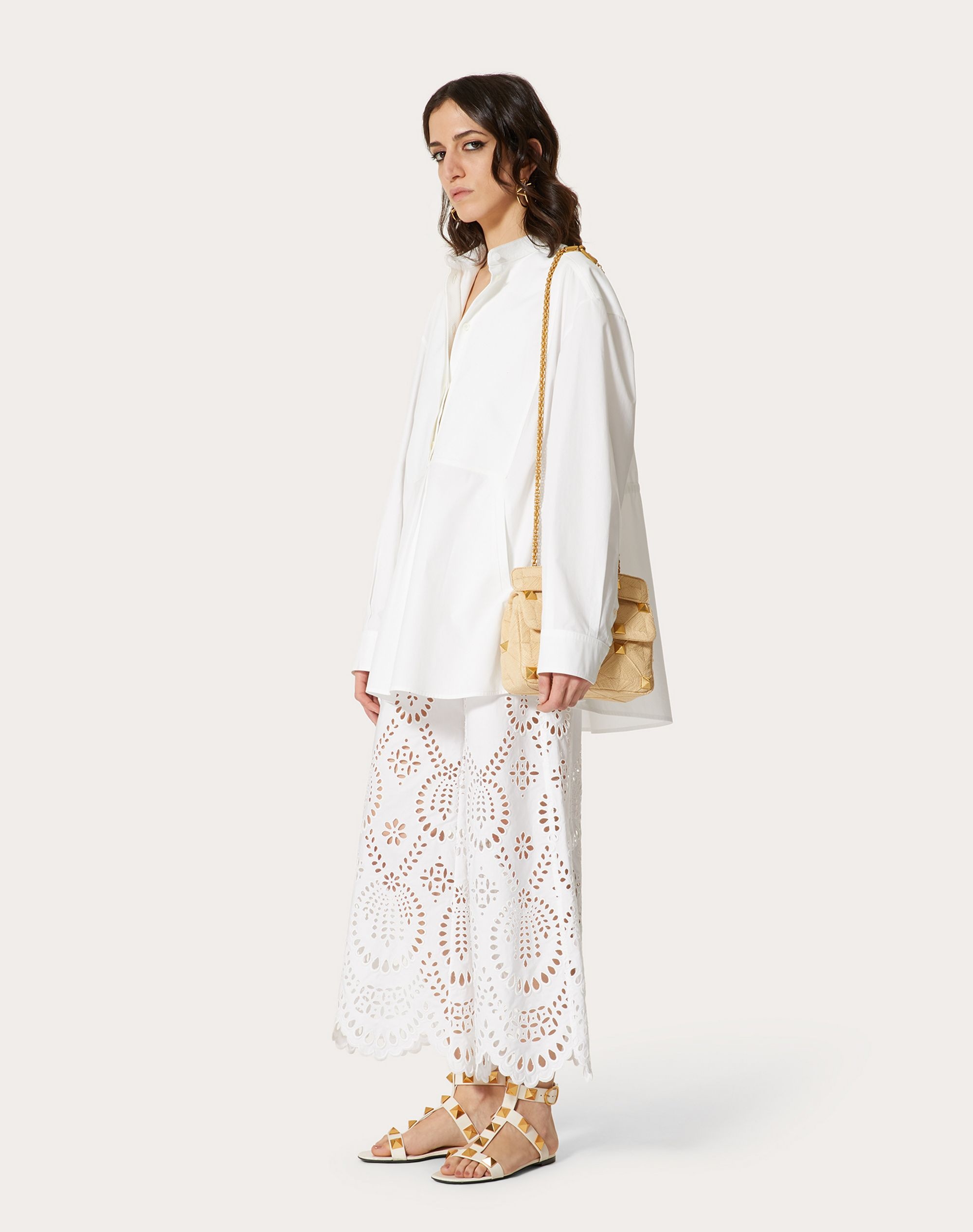 VALENTINO SAN GALLO EDITION COTTON POPLIN PANTS - 2