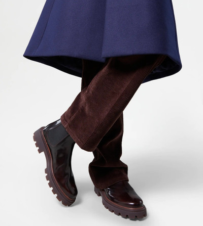 Tod's ANKLE BOOTS IN LEATHER - BURGUNDY outlook
