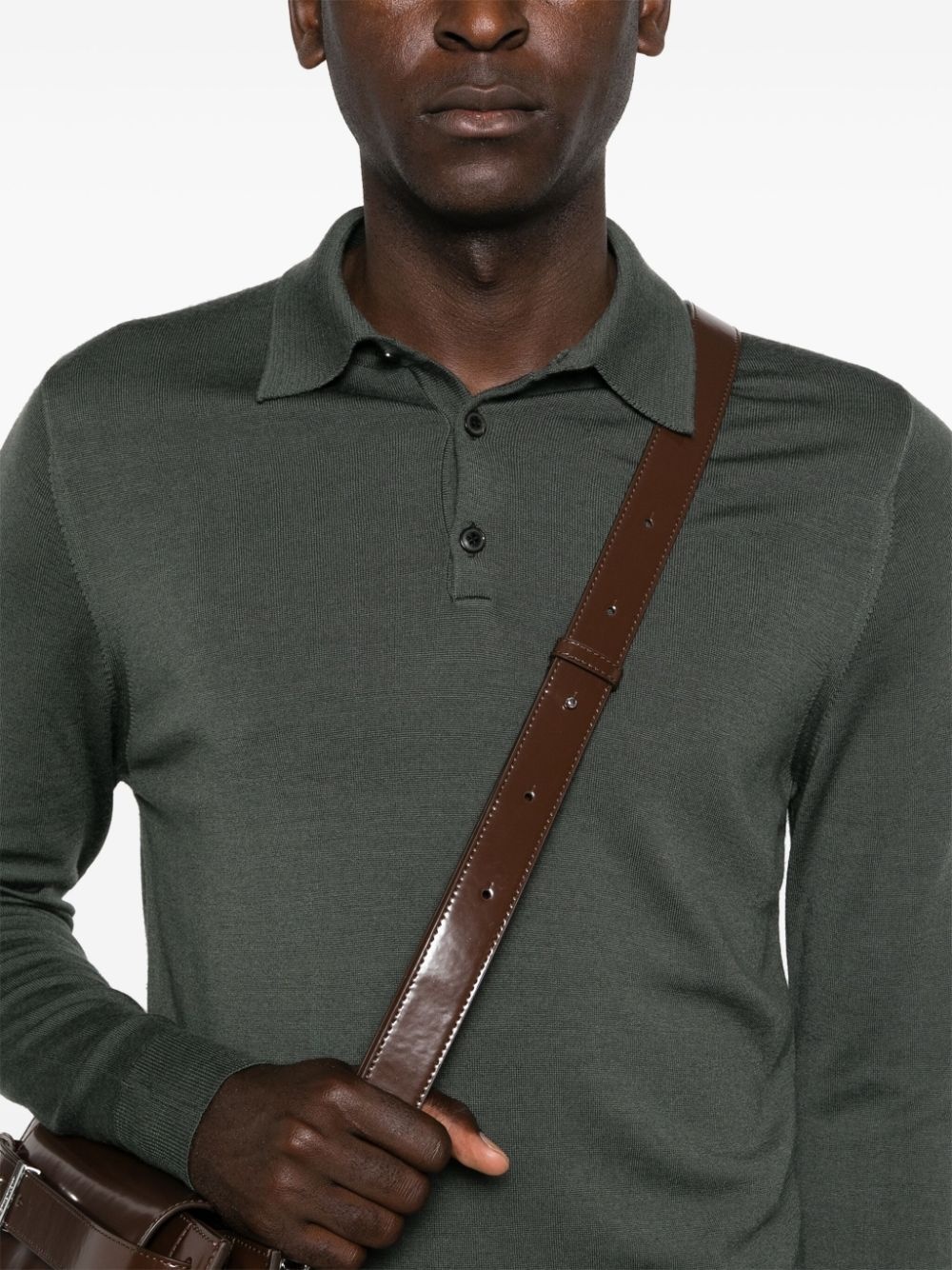 extra‑fine merino polo shirt - 5