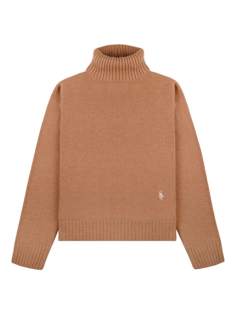 SRC turtleneck logo-embroidered sweater 1