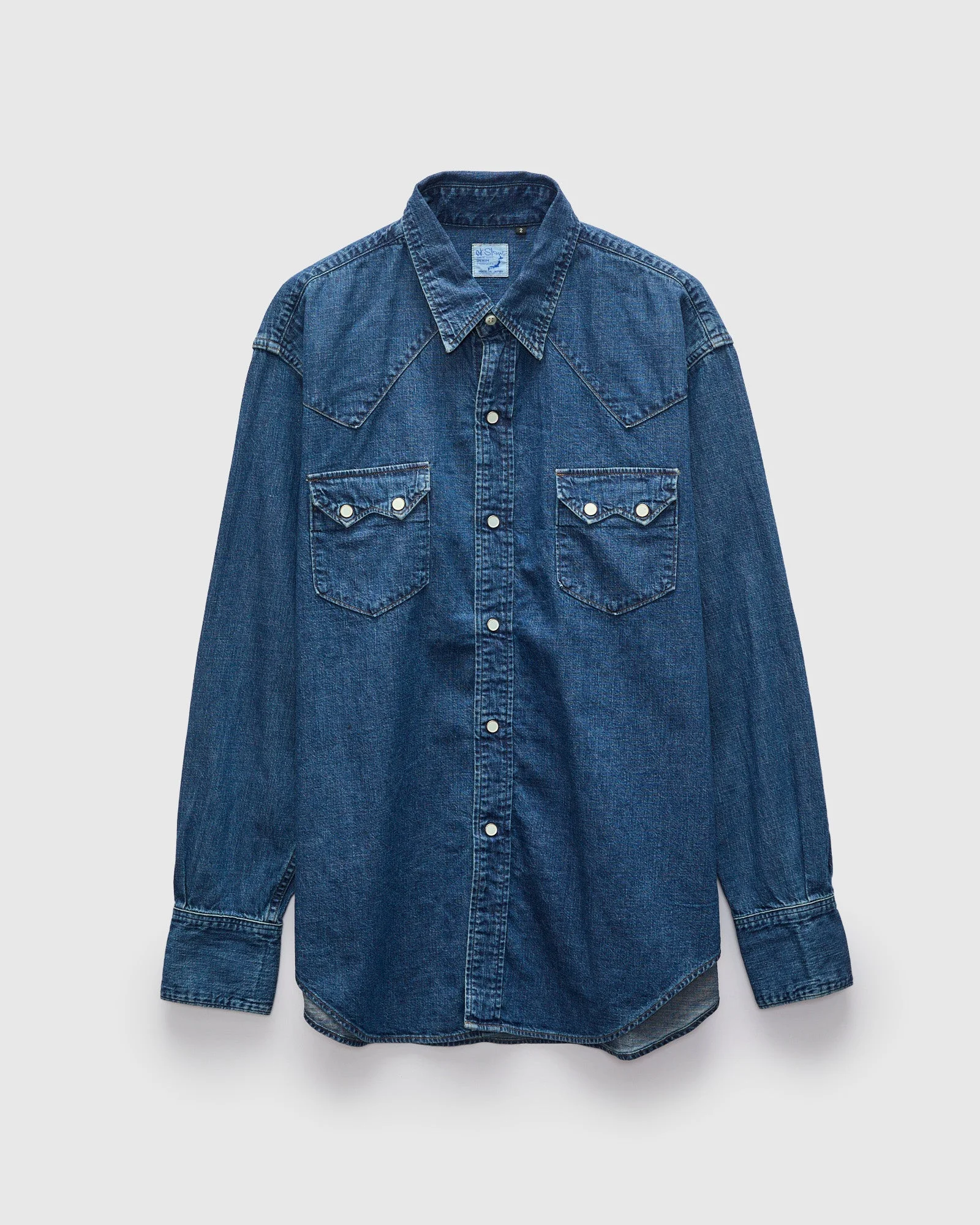 Denim Western Shirt in Vintage Indigo - 1