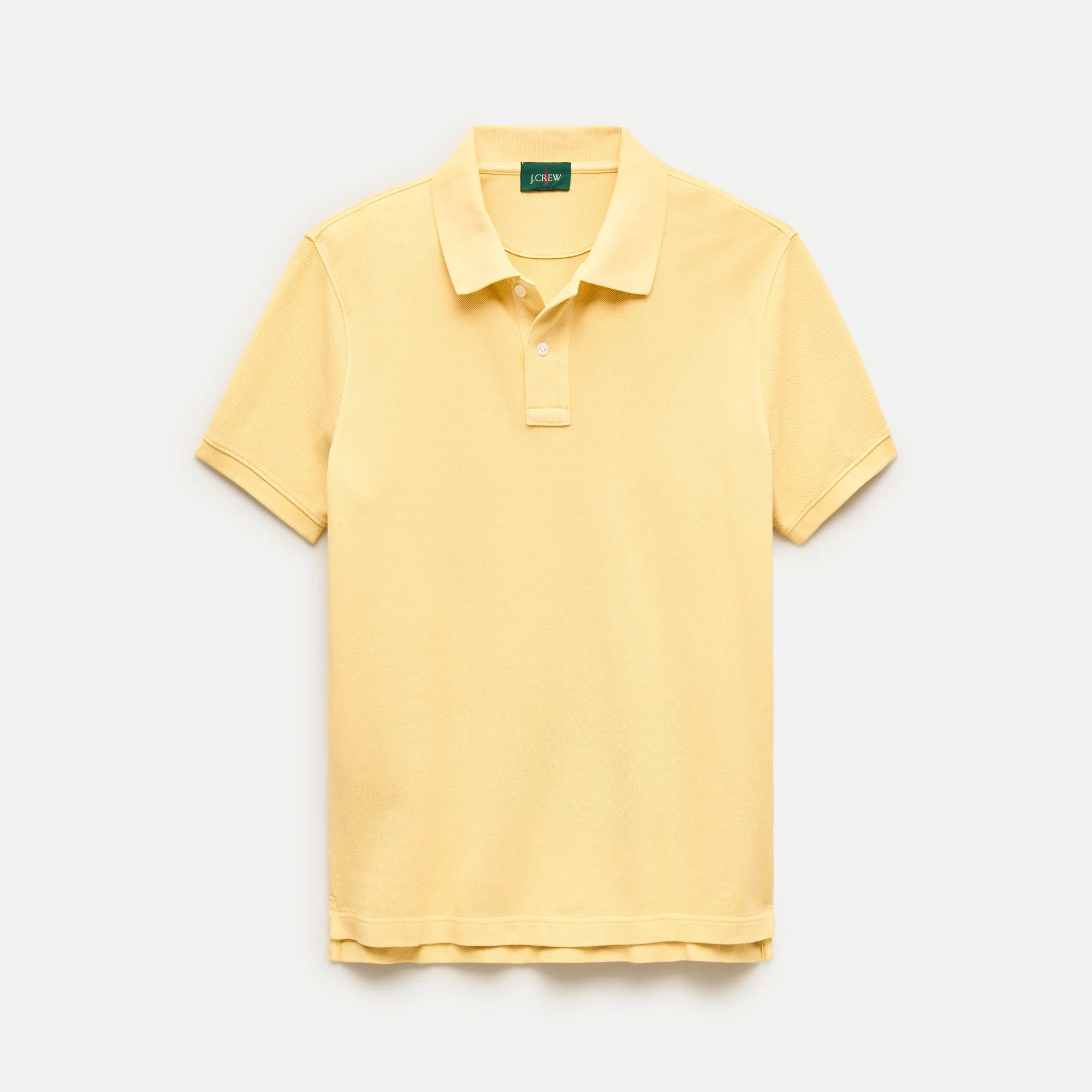 Washed piqué polo shirt - 1