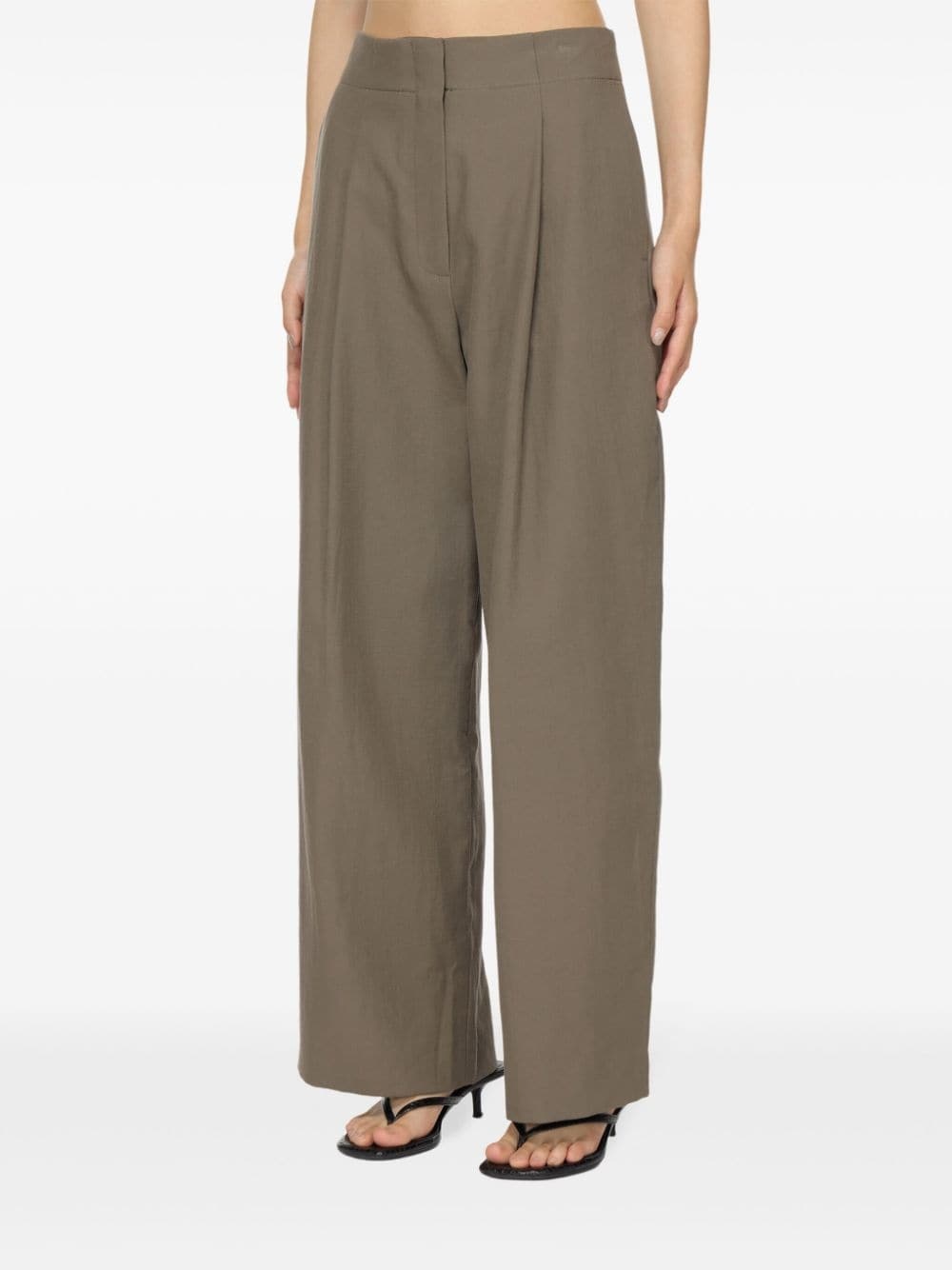 Wide leg cropped trousers - 5