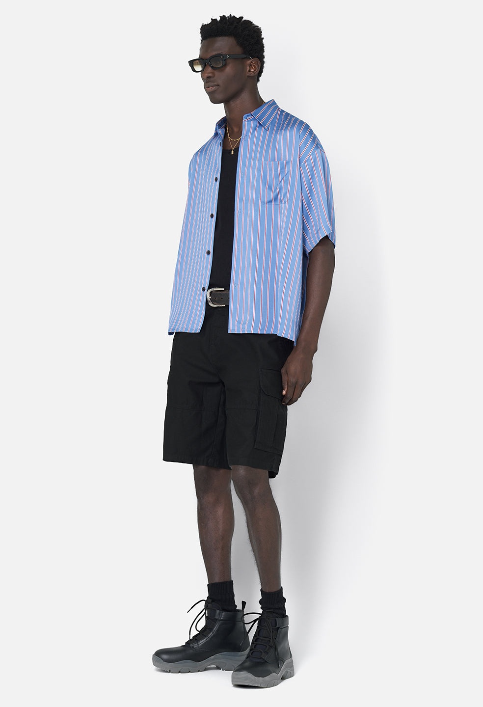 BRUSHED SILK BUTTON UP - 4