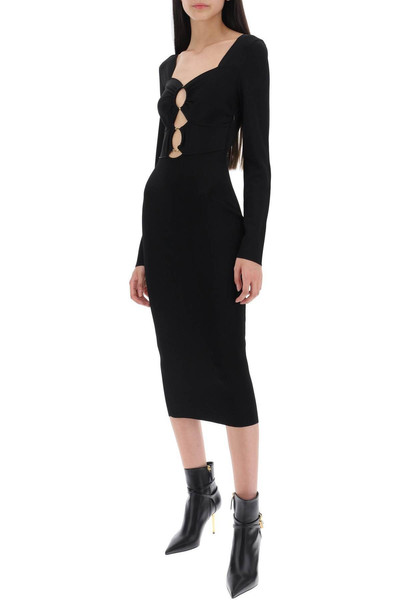 TOM FORD KNITTED MIDI DRESS WITH CUT-OUTS outlook