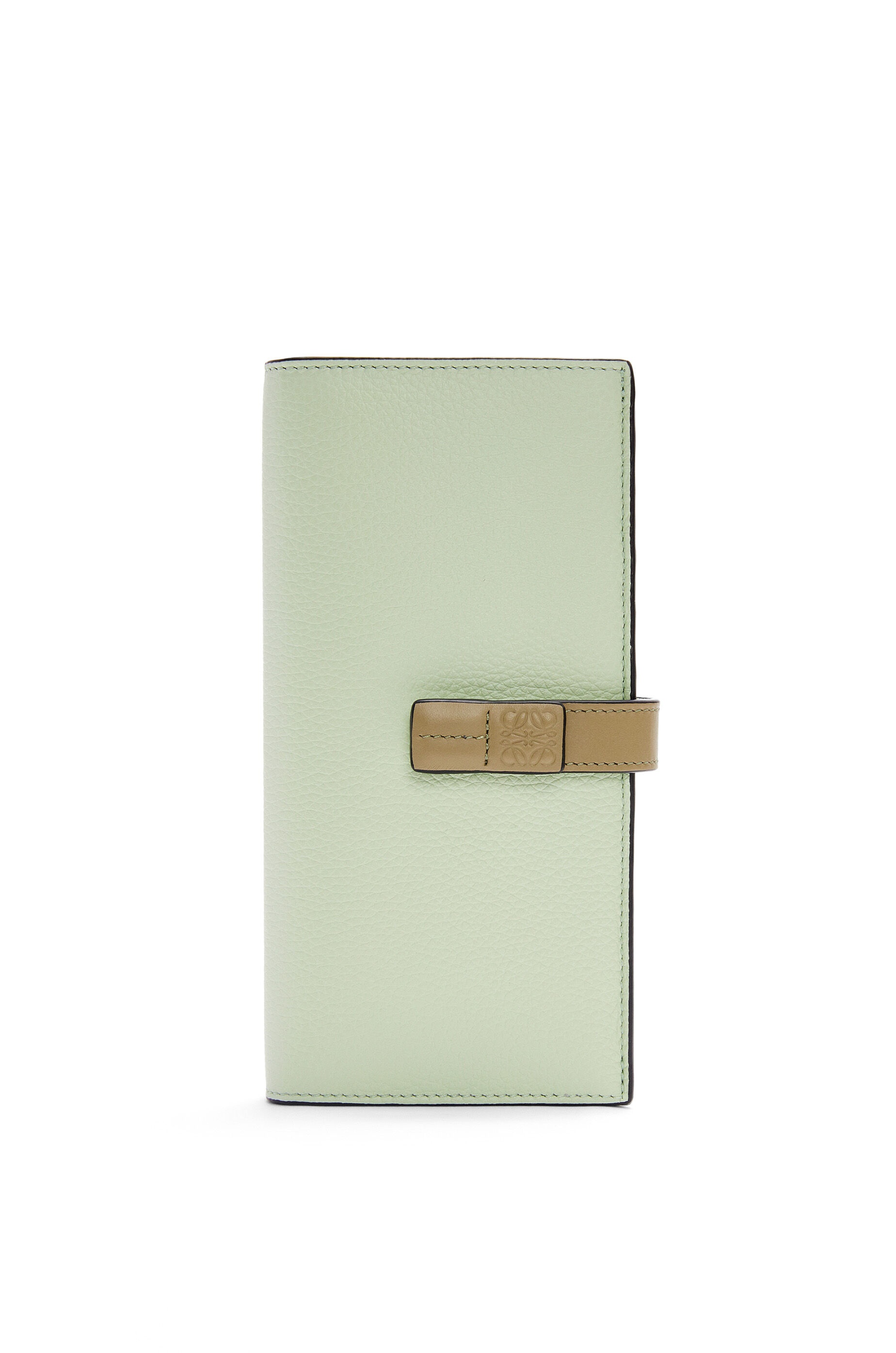 Large vertical wallet in grained calfskin - 1