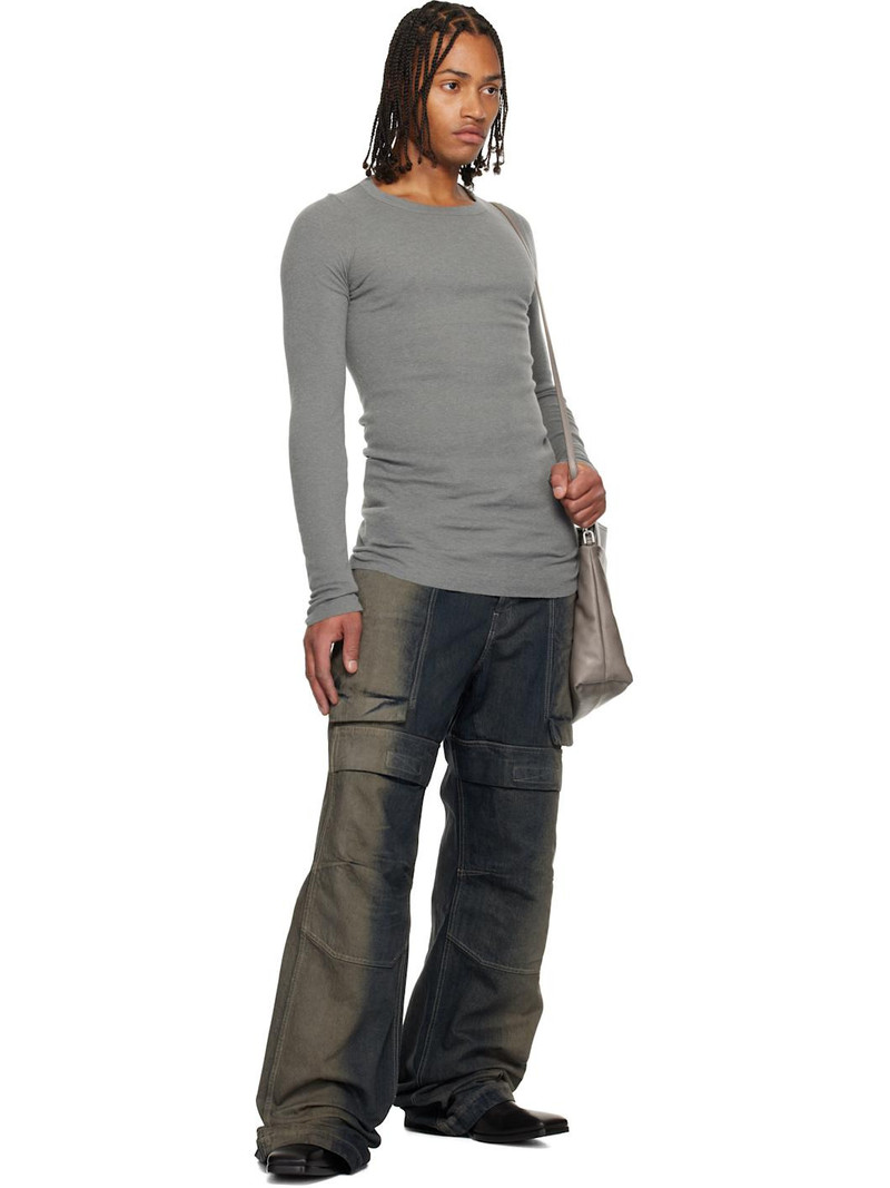 Rick Owens Gray Concordians Rib LS T-shirt outlook