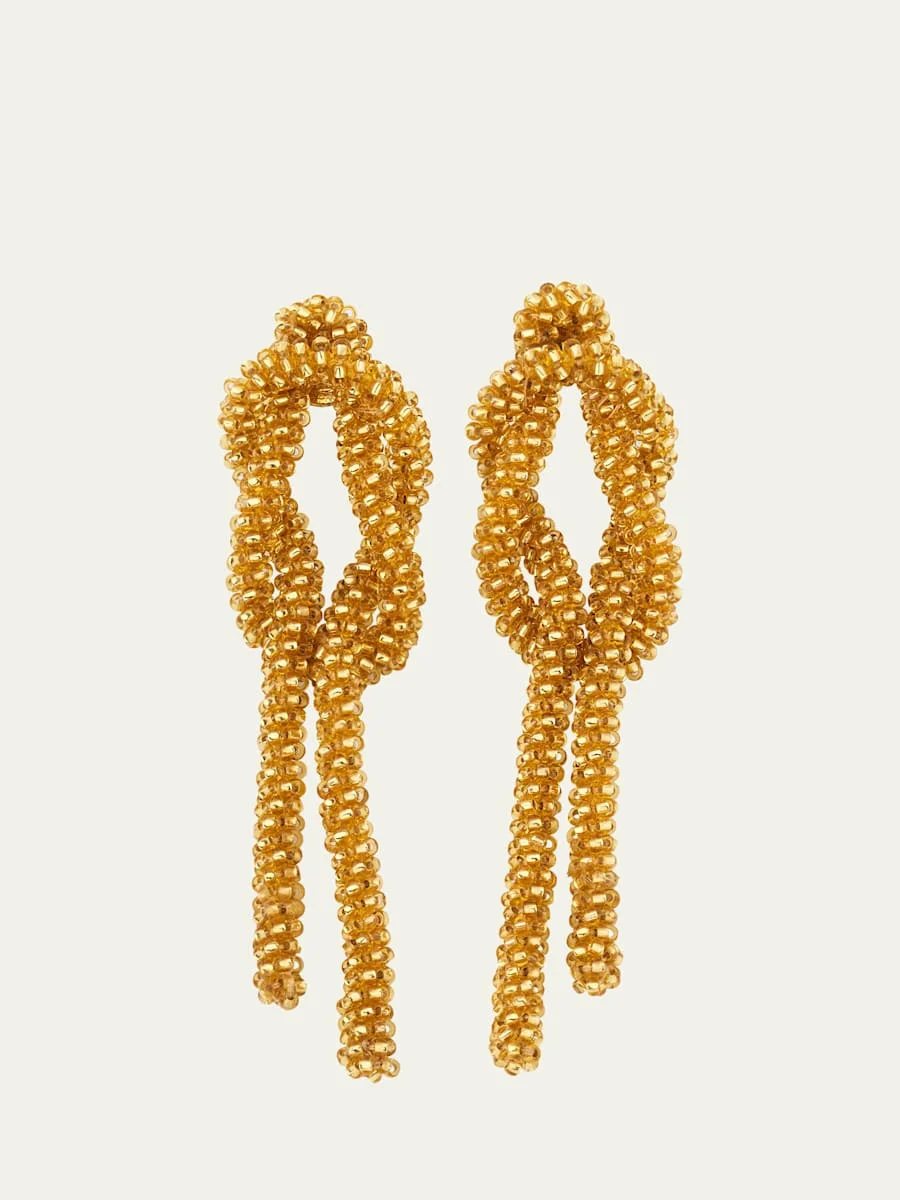 Beaded Knot Earrings - 1