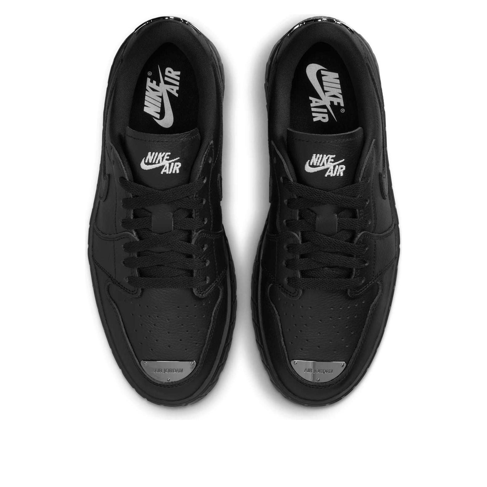(WMNS) Air Jordan 1 Low Brooklyn 'Black' HF3184-001 - 4