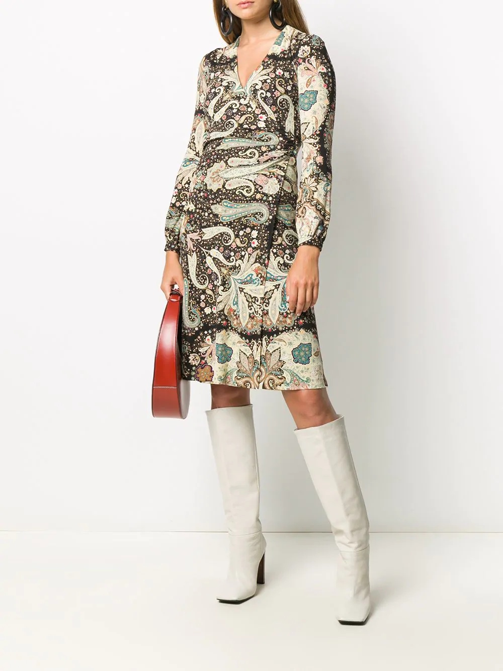 paisley-print midi dress - 2