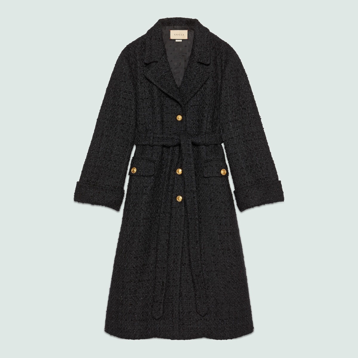 Tweed wool belted coat - 1