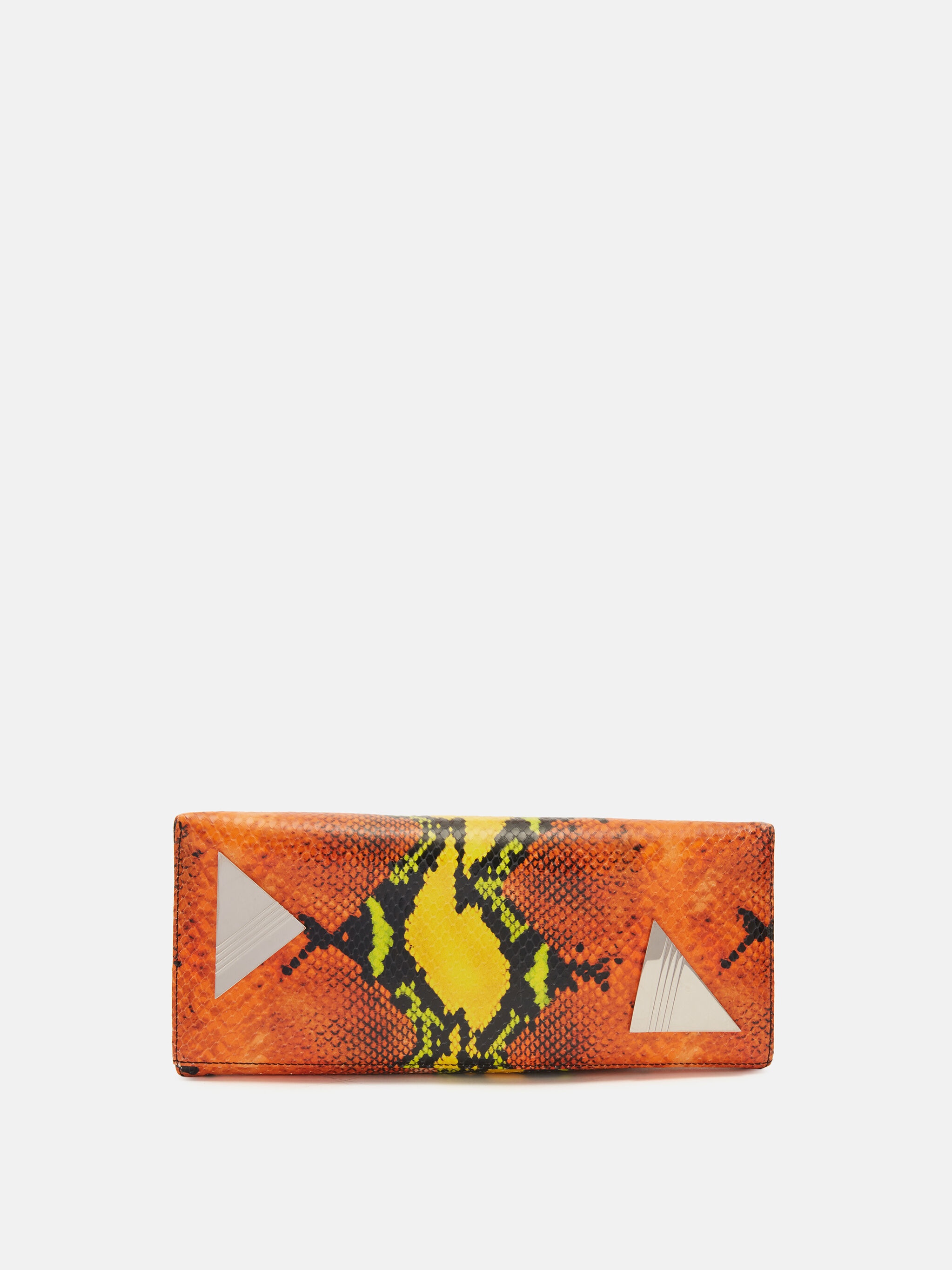 ''8.30PM'' ORANGE, BLACK, YELLOW, GREEN OVERSIZED CLUTCH - 4
