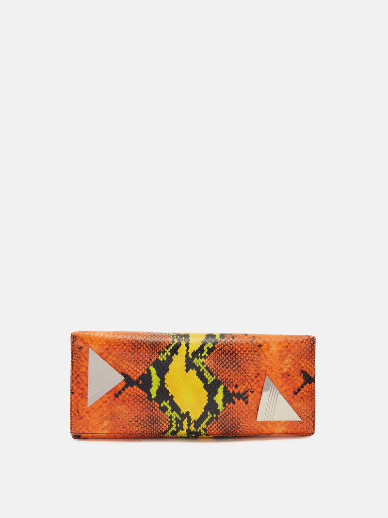 ''8.30PM'' ORANGE, BLACK, YELLOW, GREEN OVERSIZED CLUTCH 4