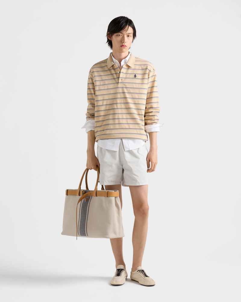 Prada Prada Buckle canvas and leather bag outlook