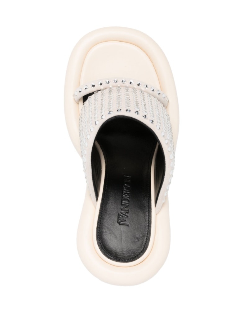 Bumper Tube crystal-embellished leather mules - 7