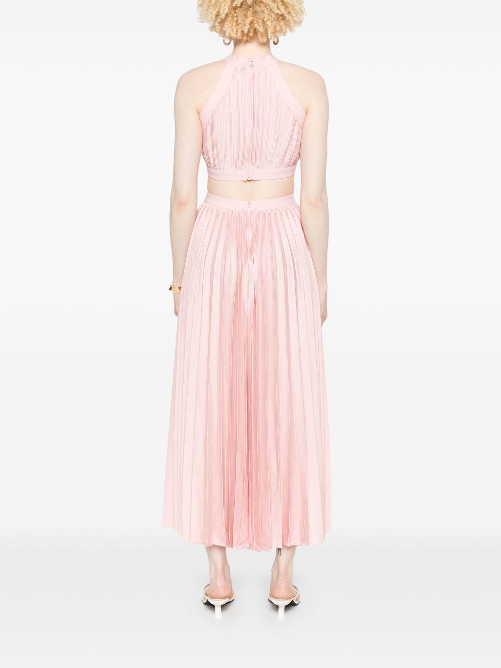plissé-effect maxi skirt - 4