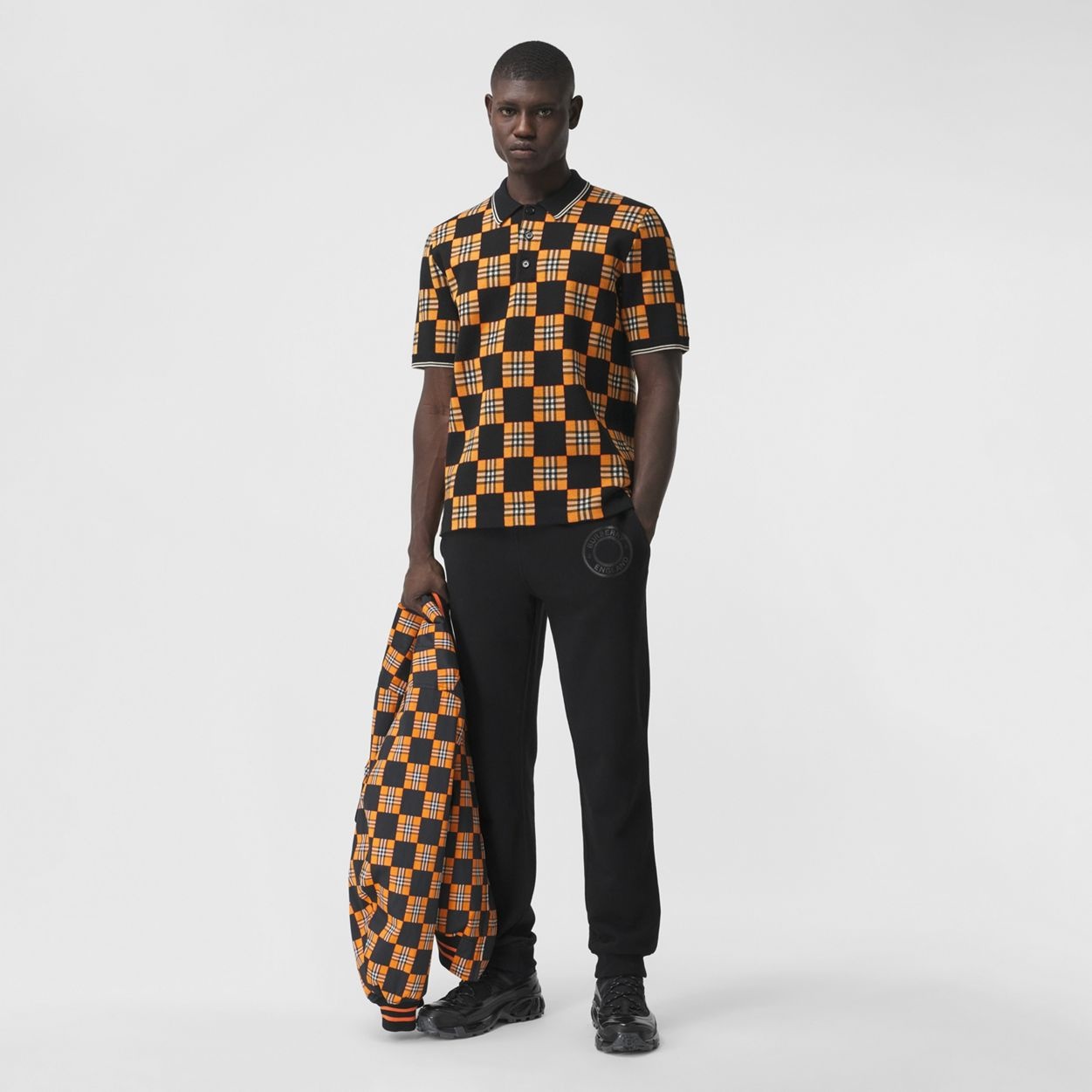 Chequer Technical Wool Jacquard Polo Shirt - 2