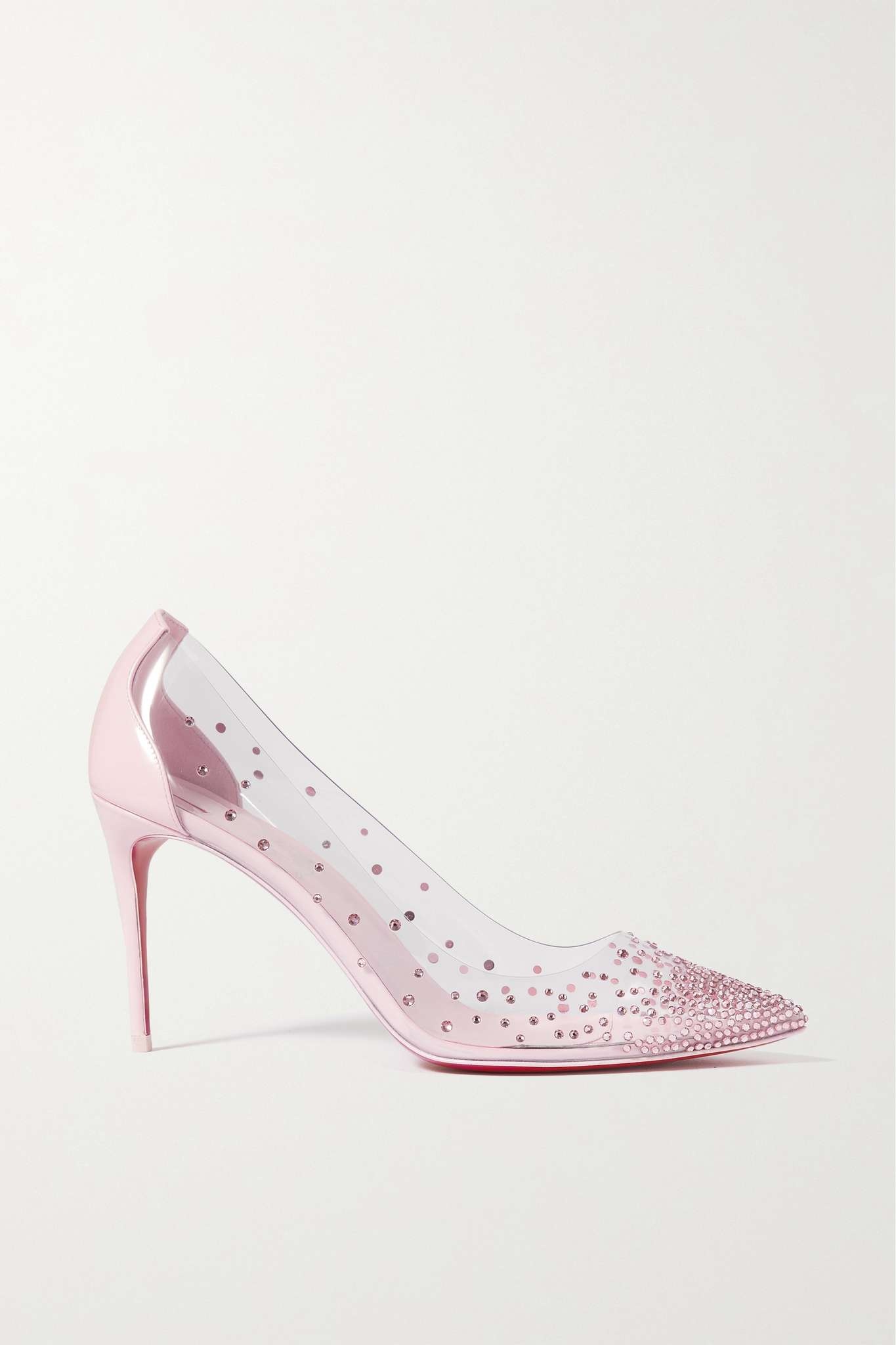 Degrastrass 85 crystal-embellished PVC and leather pumps - 1