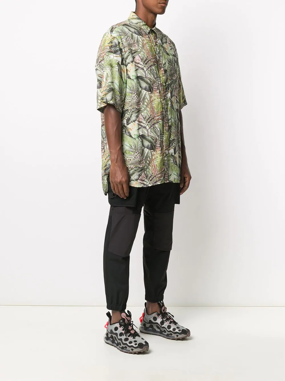 botanical-print short-sleeved shirt - 3