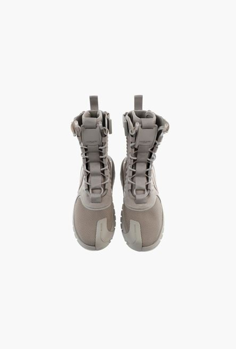 Gray mesh and suede B-Army sneakers 4