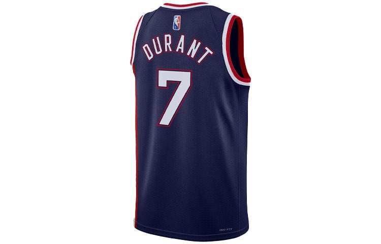 Men's Nike NBA 75 Anniversary Retro Basketball Jersey/Vest SW Fan Edition Brooklyn Nets Durant No. 7 - 2
