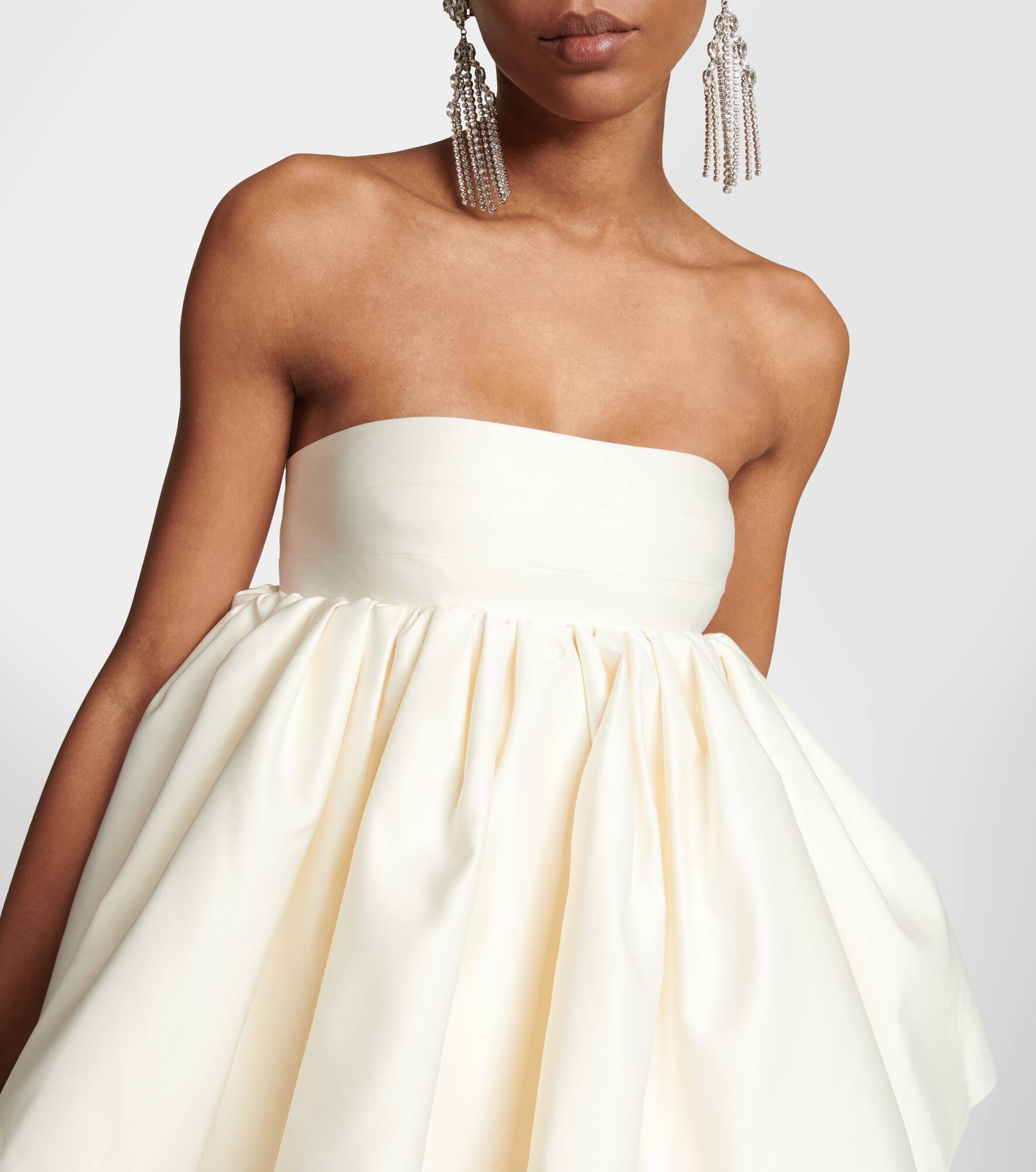 Strapless twill minidress - 4