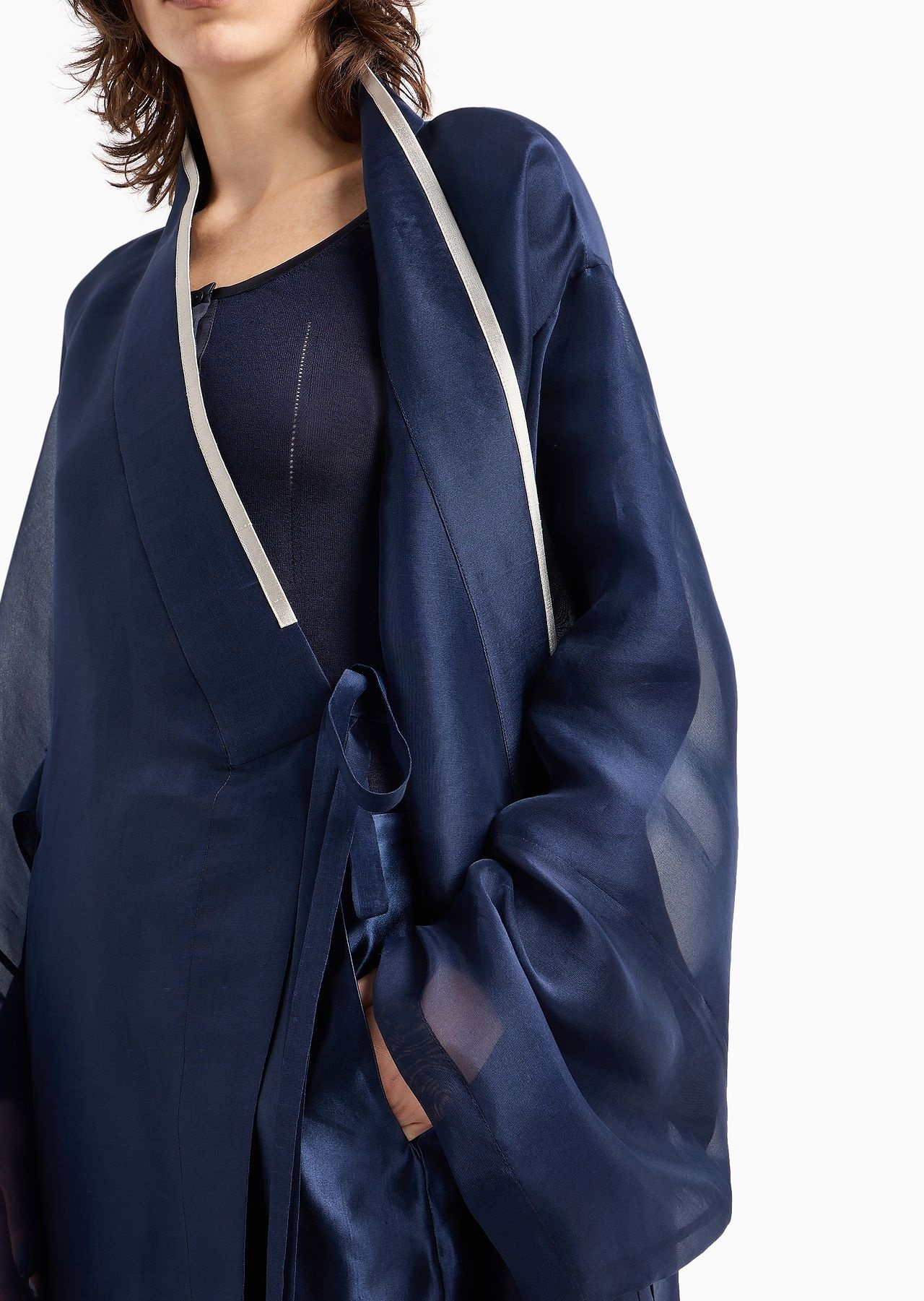 Shantung silk organza kimono - 5