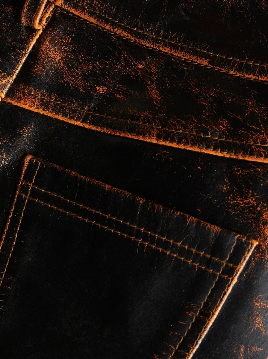 LEATHER MINI SKIRT - 7